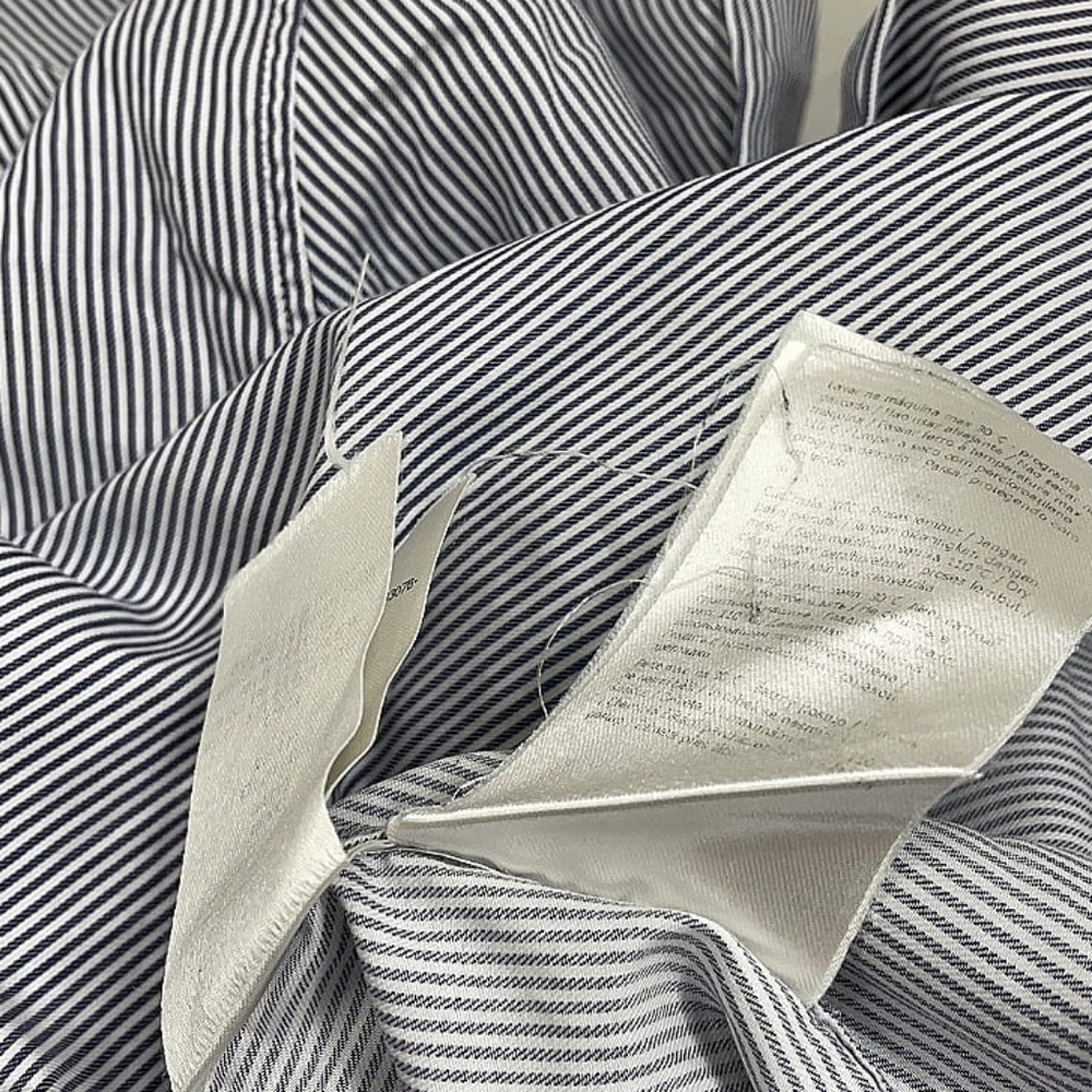 Fendi Striped Cotton Mock Neck Button Blouse - EU 42 / US 6 - EUC - Picture 9 of 13